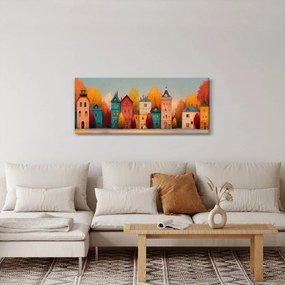 Obraz - Jesenná dedina (120x50 cm)