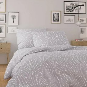 Kvalitex Bavlnené obliečky Nordic Astra sivá , 220 x 200 cm, 2 ks 70 x 90 cm