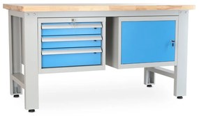 Dielenský stôl Solid OAK-31, 150 cm, 2 závesné boxy, dub