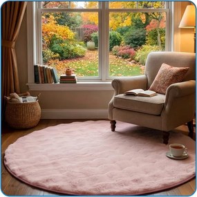 Koberec Rabbit Bubble ružový kruh