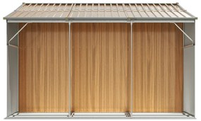 Záhradná kôlňa bledohnedá 277x279x179 cm pozinkovaná oceľ