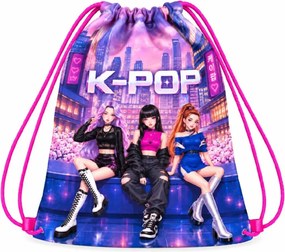 Vrecko na prezúvky KPop Demon Hunters – HUNTR/X - motív City Lights - 40x35 cm
