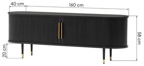 TV stolek Clemente 58 cm černý