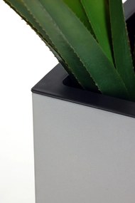 Kvetináč BLOCK, pozink, výška 80 cm, strieborný, vr. zavlaž. systému