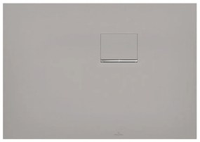 VILLEROY &amp; BOCH Squaro Infinity obdĺžniková sprchová vanička z materiálu Quaryl, do rohu - pravou stranou ku stene, protišmyk (C), 1000 x 750 x 40 mm, Grey, UDQ1075SQI2RV-3S