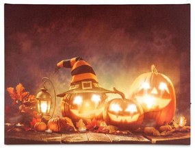 Garthen 70064 Nástenná maľba Happy Halloween - 8 LED, 30 x 40 cm