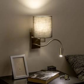 Brilagi - LED Nástenná lampa NUBILA 1xE27/25W/230V + LED/3W chróm/antracit