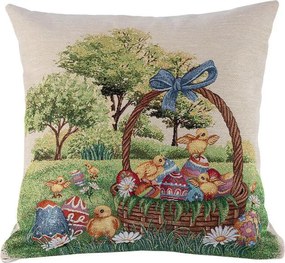 Gobelínová obliečka na vankúšik KURIATKA 45 x 45 cm