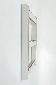 Detská nástenná polica stredná – 3 úrovne úložného priestoru Prírodná