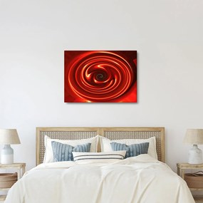Abstraktný obraz - červená špirála (70x50 cm)