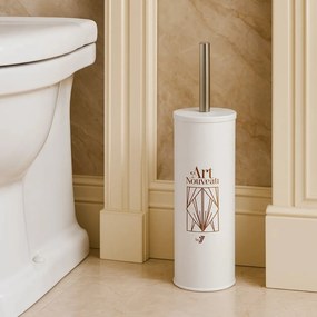 WC kefa Art Deco, biela/s chrómovými prvkami