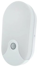 LED vonkajšie nástenné svietidlo s pohybovým senzorom LED/18W/230V IP44 biele