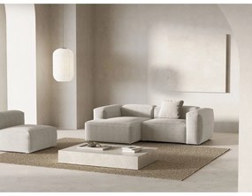 Béžová menčestrová rohová pohovka (ľavý roh/s leňoškou) Bergano – Cosmopolitan Design