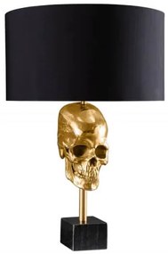 Stolová lampa Skull 56cm čiernozlatá