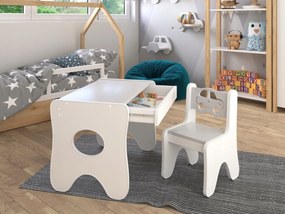 Vulpi Detská stolička so stolíkom Auto Farba: sivá