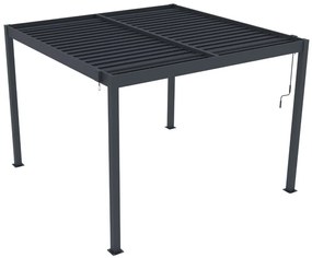 ZÁHRADNÉ KOMBO bioklimatická pergola s lamelami BestBerg BBP-9G + záhradný jedálenský set 4+1 BestBerg BBGF-62BK