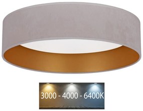 Brilagi Brilagi - LED Stropné svietidlo VELVET LED/24W/230V 3000/4000/6400K krémová/zlatá BG0269
