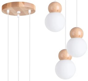 Sollux SL.1391 - Luster na lanku PEKKA 3xG9/8W/230V biela