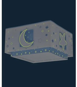 Dalber 63236T - Detské stropné svietidlo MOONLIGHT 2xE27/60W/230V modrá