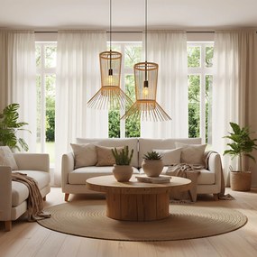 Toolight Toolight, stropné svietidlo 1xE27 APP1457-1CP, prírodná hnedá-čierna, OSW-00931