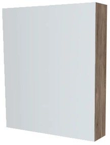 Mereo, Mereo Kúpeľňová zrkadlová skrinka 60 cm, galerka, 1x dvierka ľavá, Multidecor, Dark Rockford Hic, MER-CN798G61DRH1