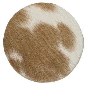 Dráha kráva kulatá hnědá / bílá Ø9cm (bos taurus taurus) - 9*9*0,3cm