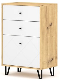Komoda Bilbao 63,4 cm dub artisan/bílá
