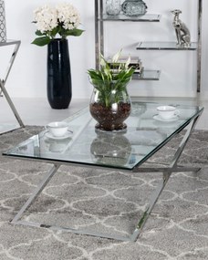 Lavička Flavio silver 130 x 70 x 41 cm