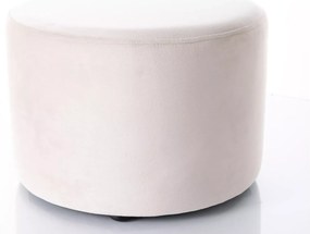 SI Doti A Sametový taburet svetlo béžová