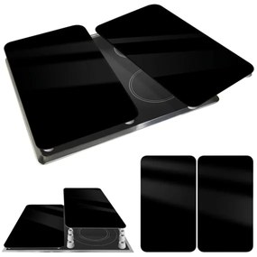 WENKO 53898100 - Krycia doska 52x30 cm čierna/šedá/priehľadná