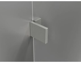 Mexen Lunar, L Duo výklopný sprchový kút 85 x 85 cm, 8mm číre sklo, oceľový profil, 834L-085L-085P-97-00