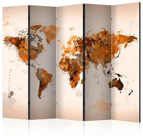 Paraván - World in brown shades II [Room Dividers] Veľkosť: 225x172, Verzia: Jednostranný