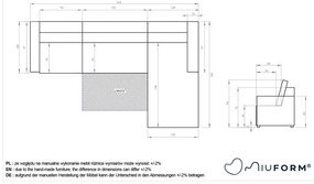 Svetlohnedá rozkladacia modulárna rohová pohovka s úložným priestorom (pravý roh) Lulu – Miuform