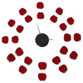 Nástenné samolepiace hodiny Mauro Ferretti Apples, ⌀ 75 cm