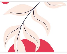 Obraz - Ružová florálna abstrakcia N⁰2 (120x50 cm)