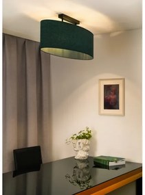 Duolla - Prisadený luster OVAL 2xE27/15W/230V zelená