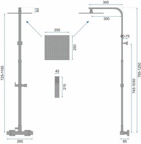 Rea Milan, sprchový set s termostatickou batériou, chrómová, REA-P0222