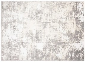 Krémový dizajnový koberec so sivým abstraktným vzorom Šírka: 80 cm | Dĺžka: 150 cm