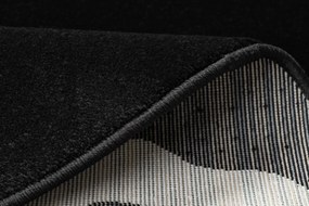 Okrúhly koberec HAMPTON Rosa ruža, kvety čierny