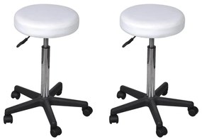 Kancelárske stoličky 2 ks biele 35,5x98 cm umelá koža