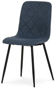 Moderná, štýlová a pohodlná stolička v modrej látke