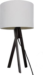 Stolná lampa, biela/drevo čierne, LILA TYP 4 LS2002