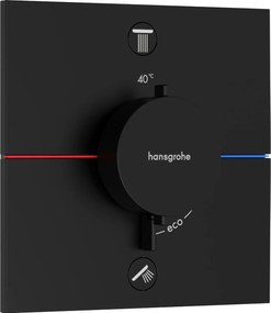 Hansgrohe ShowerSelect Comfort E, termostat pod omietku pre 2 spotrebiče, čierna matná, HAN-15572670
