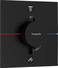 Hansgrohe ShowerSelect Comfort E, termostat pod omietku pre 2 spotrebiče, čierna matná, HAN-15572670