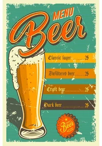Ceduľa Beer Menu 2