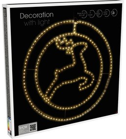 Vianočná závesná LED dekorácia Trinket Reindeer 257 LED, 52 cm