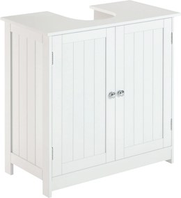 HOMCOM Kúpeľňová skrinka pod umývadlo 60x30x60cm Biela | Aosom
