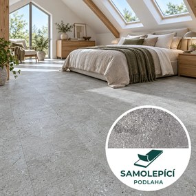 Egibi, Vinylová podlaha samolepiaca Canadian Design Betón šedý Peel & Stick, 609,6 x 304,8 mm