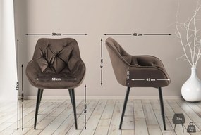 Stolička Tanna - zamat - Hnedá