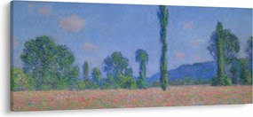 Obraz - Claude Monet, Poppy Field (Giverny), reprodukcia (120x50 cm)